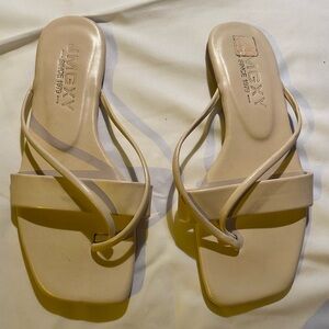Cream Flip Flops - Size 6